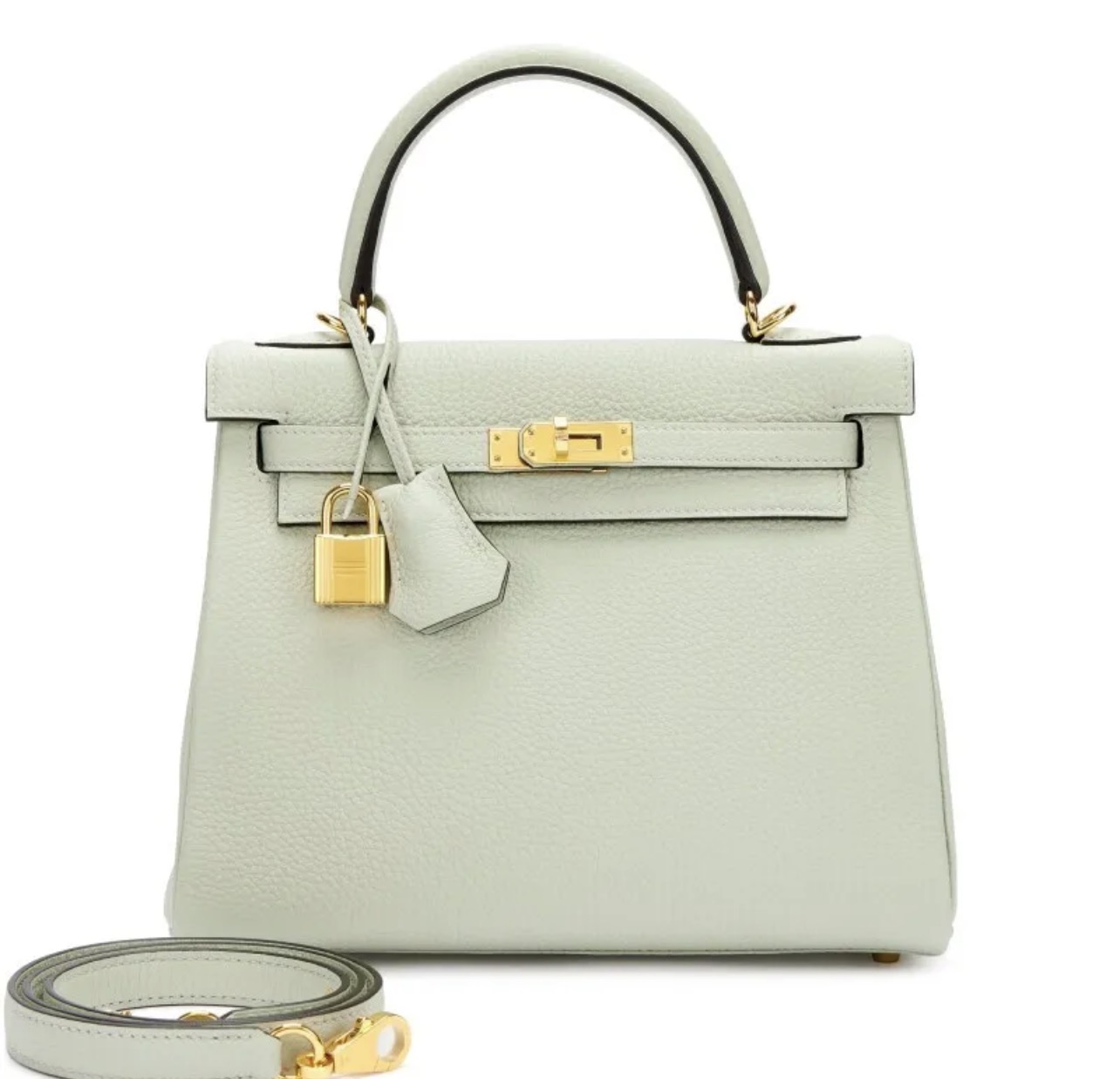 Hermès Kelly 25 Menthe Togo with Gold Hardware