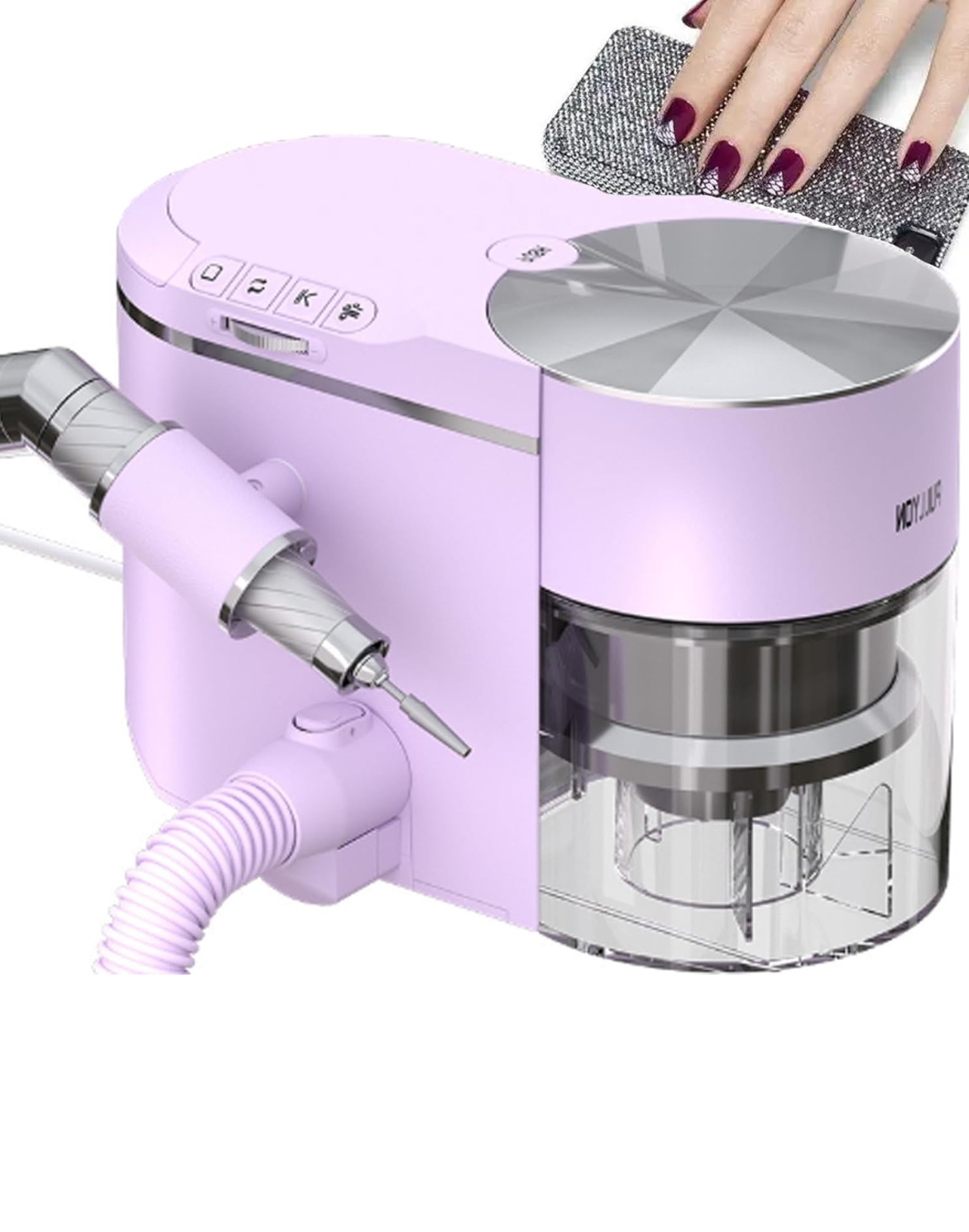 Professional Nail Drill and Dust Collector 2-in-1,Portable Nail Polisher with Extension Hose